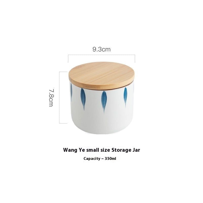 Sealed Jar Ceramic With Lid Kitchen Storage Cereals Food Storage Jar