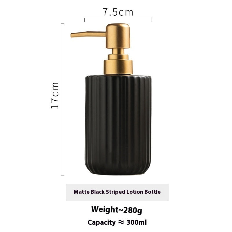 Simple Ceramic Emulsion Hand Sanitizer Shower Gel Shampoo Travel Bottle