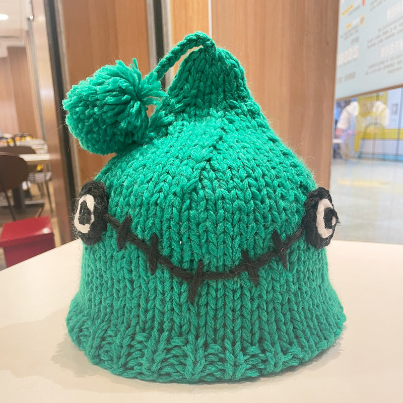 Warm Ear Protection Handmade Knitted Hat Sleeve Cap