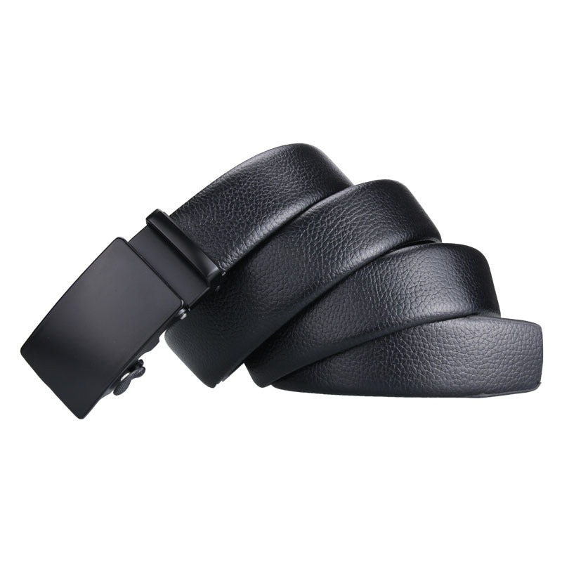 Men's Fashion Solid Color Automatic Buckle Wrap-around Belt