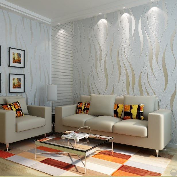 Non-woven Bedroom Living Room 3D Three-dimensional Relief Wallpaper