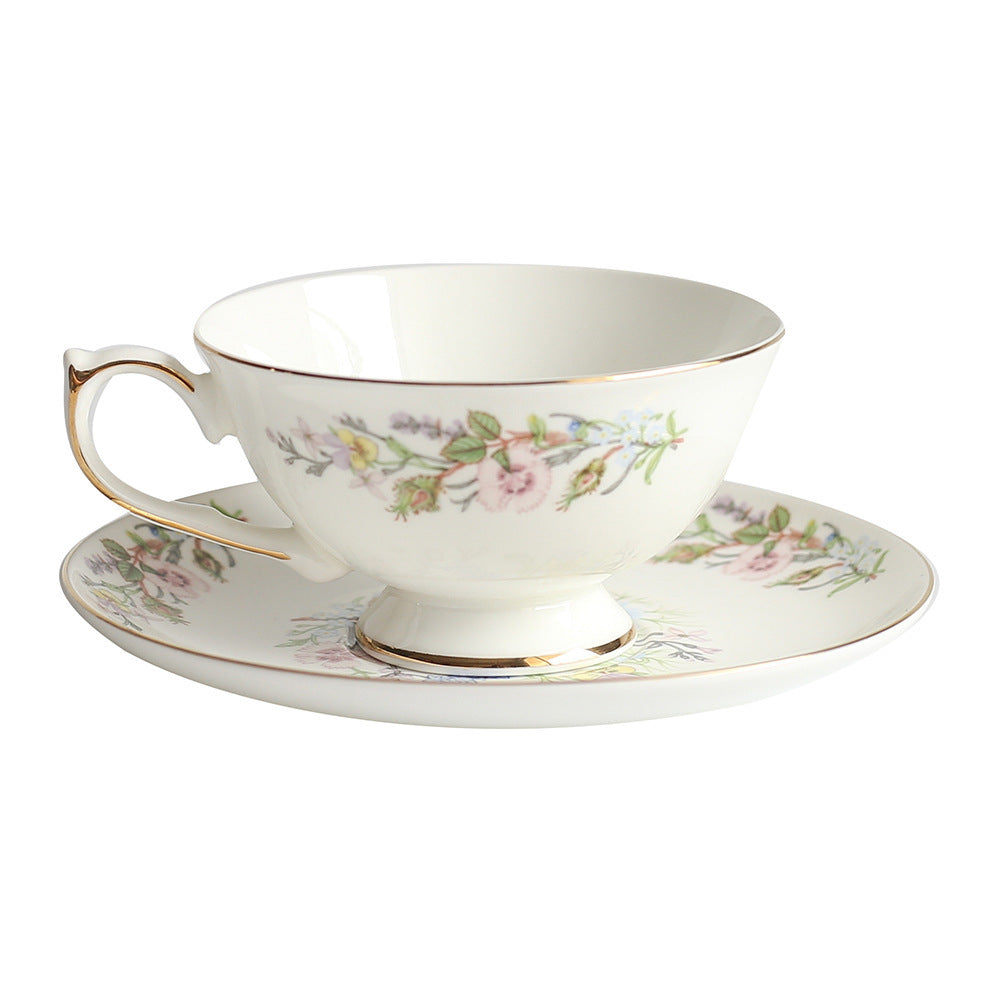 High-end British Afternoon   Set European-style Dessertdouble Fruit Platecoffee Cup Saucer Black Tea