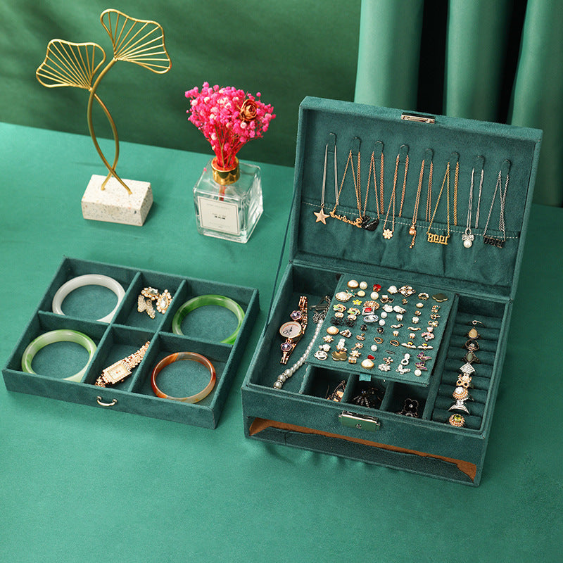 Retro Jewelry Box Korean Jewelry Storage Multilayer