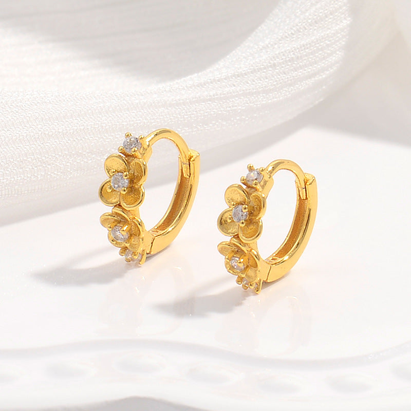 Fashion Personalized Flower Round Earrings For Women