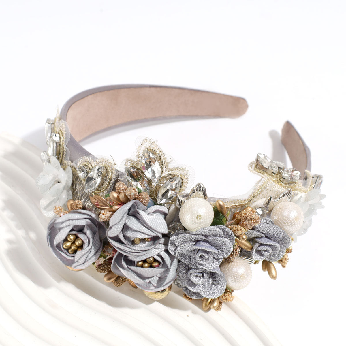 European And American Style Baroque Heavy Industry Rhinestone Pearl Headband