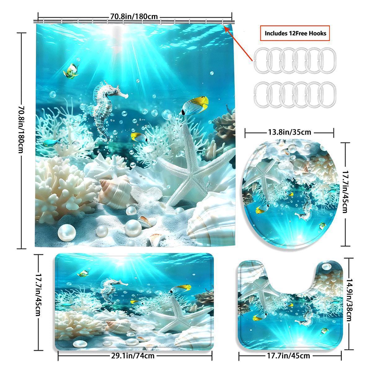Exquisite Housewarming Gift Modern Home Decorative Waterproof Shower Curtain