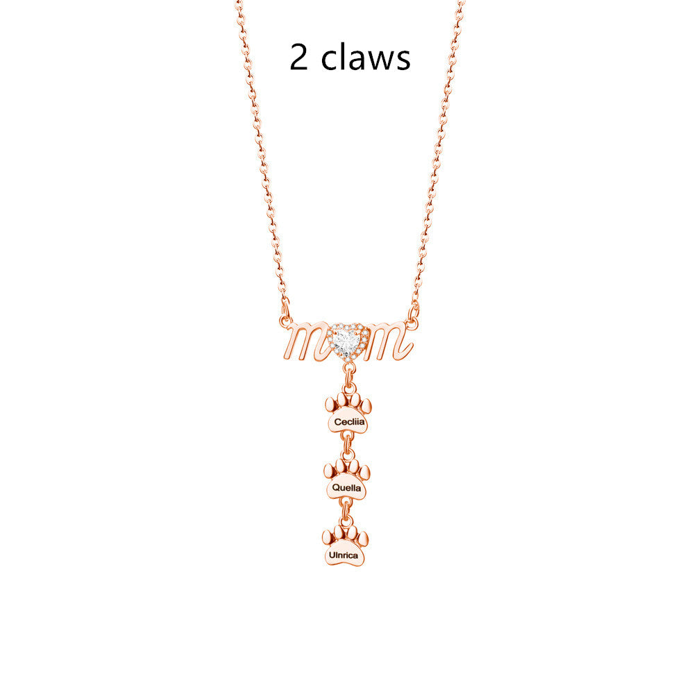 Mom Heart Diamond Necklace Mother's Day