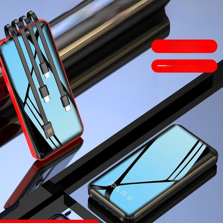Mini With Cable Power Bank 20000 MA Fast Charge Large Capacity