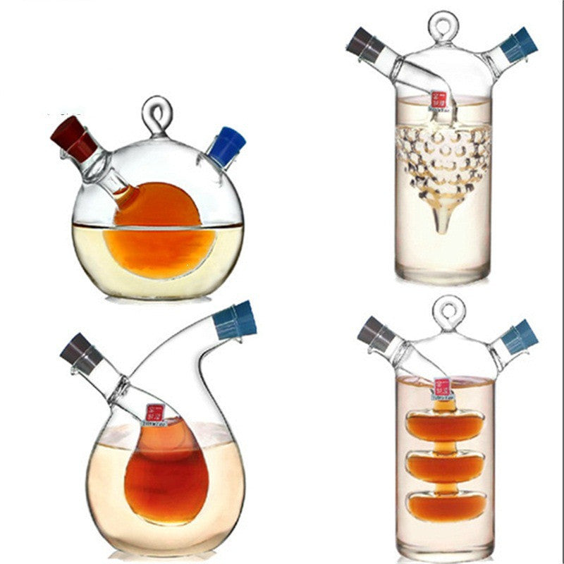 Creative Double-layer Restaurant Kitchen Supplies Soy Sauce Vinegar Bottle Oiler