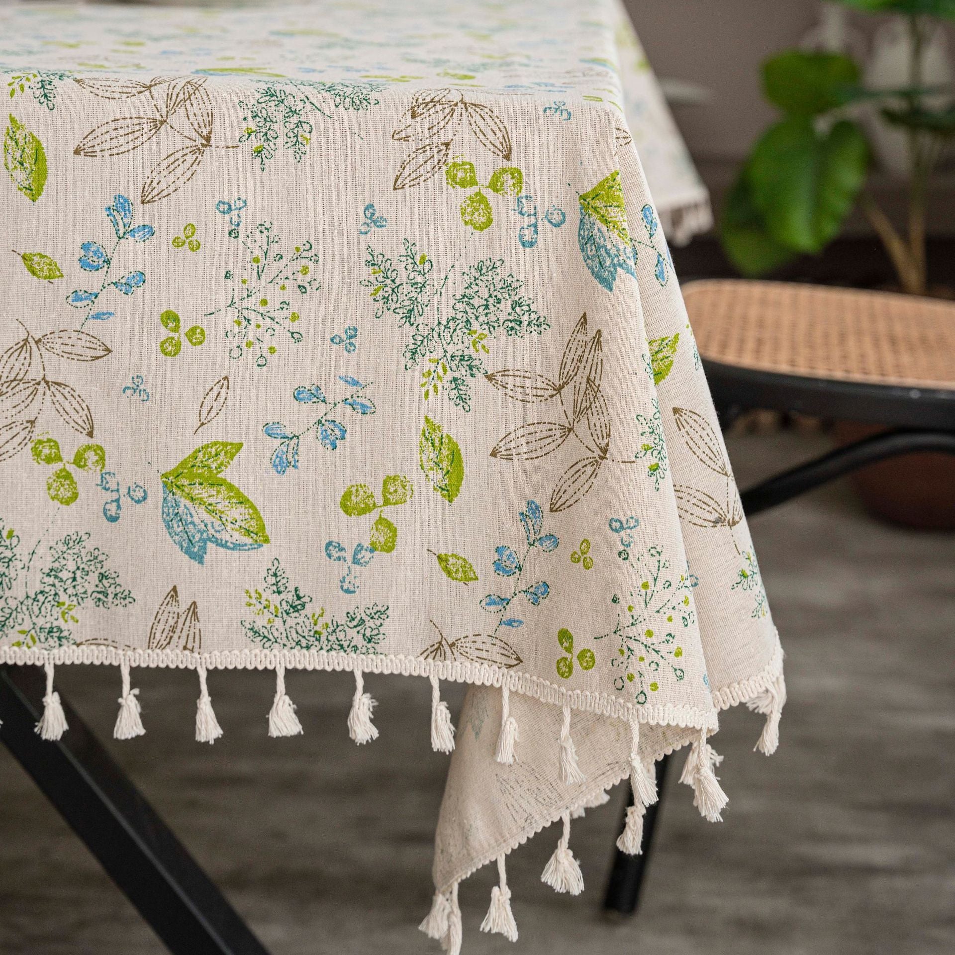 Tassel Tablecloth Small Fresh Cotton And Linen Fabric