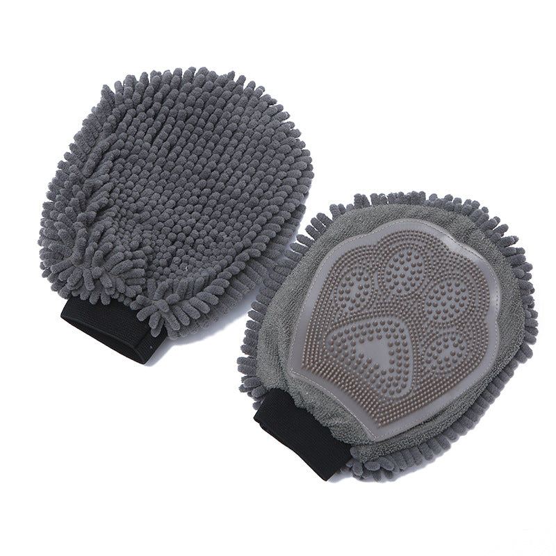 Pet Massage Bath Chenille Hair Removal Gloves