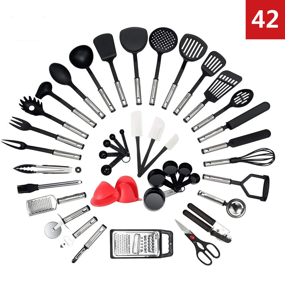 Nylon Kitchenware 42-piece Casing Handle Stainless Steel