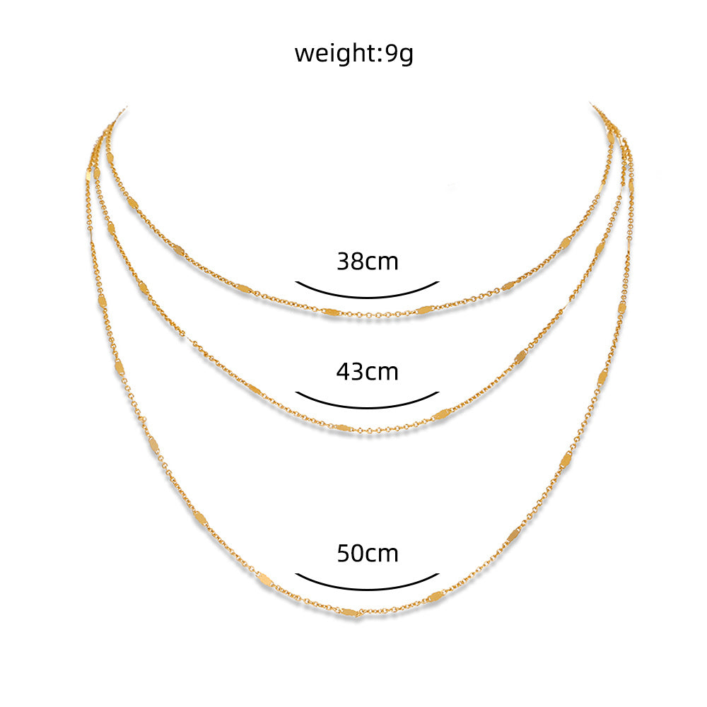 Creative, multi-layered necklace lady