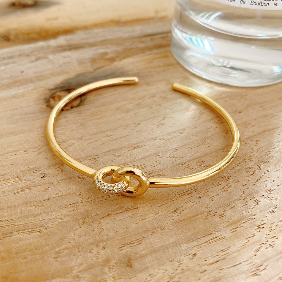 Bracelet de petite mode en argent sterling 925 entrelacé de style coréen