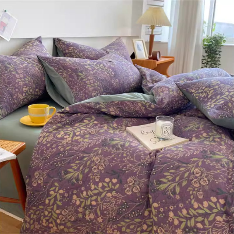 Four-piece Cotton Double-layer Bedding Set