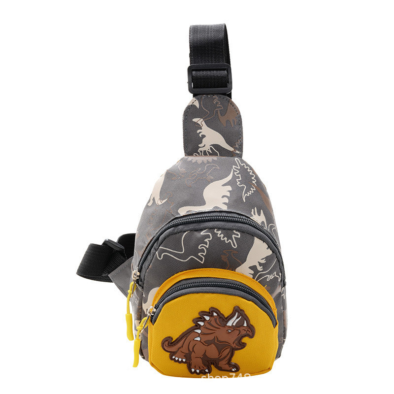 Retro Dinosaur Children's Chest Bag Oxford Cloth Lightening Lightweight Shoulder Bag