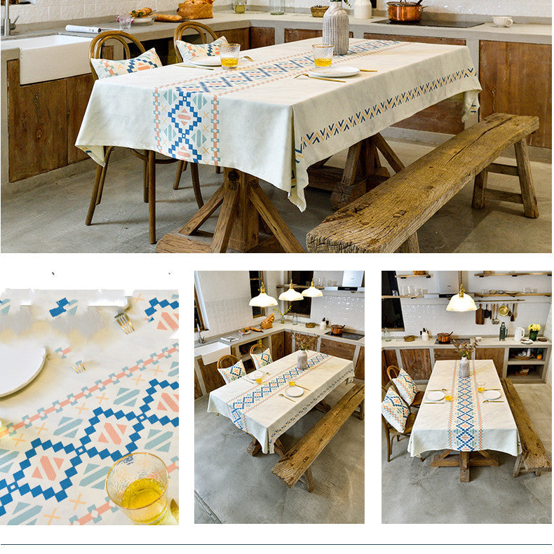 Coffee Table Rectangular Light Luxury High-end Fabric Tablecloth