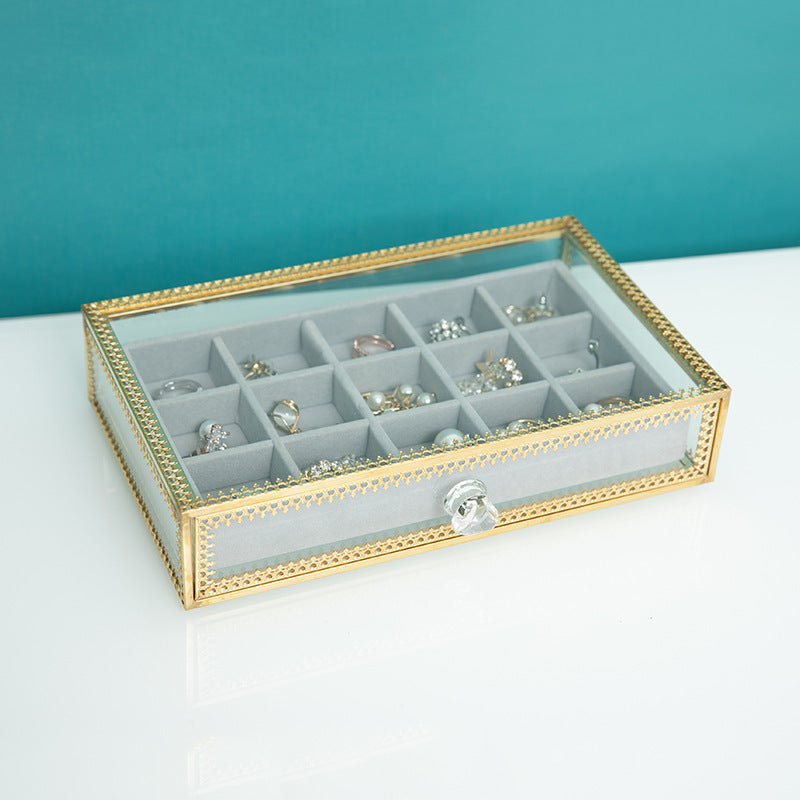 Drawer Jewelry Storage Jewelry Box Glass Earrings