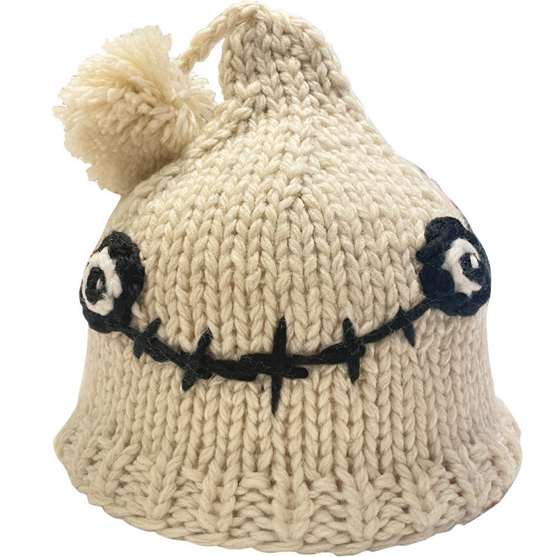 Warm Ear Protection Handmade Knitted Hat Sleeve Cap
