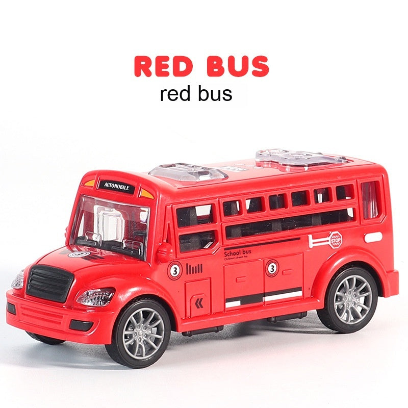 Children Boy Inertia Warrior Campus Bus Toy Car Model