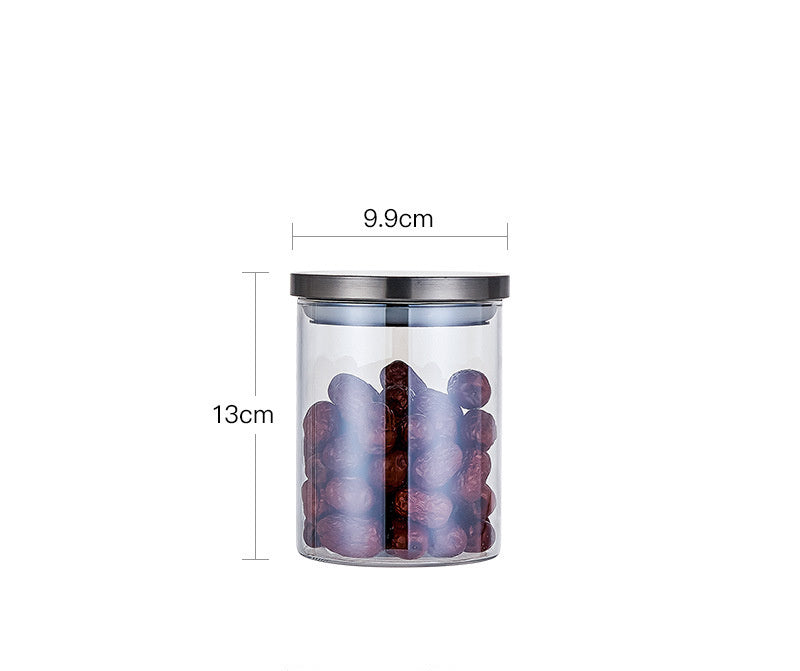 Glass Large Airtight Jar With Lid Moisture-proof Storage Tank Sugar Bowl Tea Can Grain Storage Tank