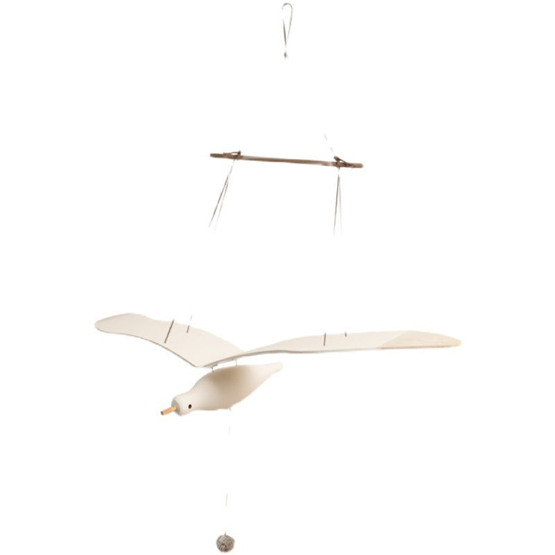 Creative Wooden Will Fly Seagull Shape Floating Window Balcony Hanging Decorations