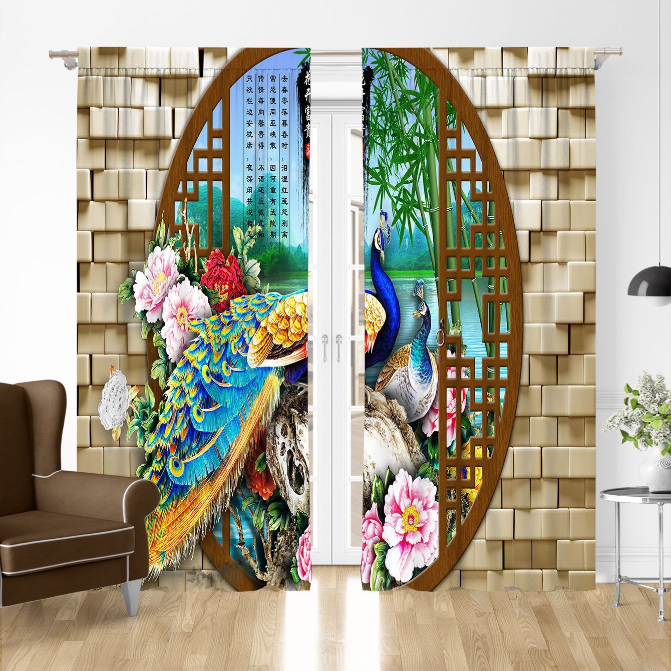 3D Digital Printing Curtain Finished Product