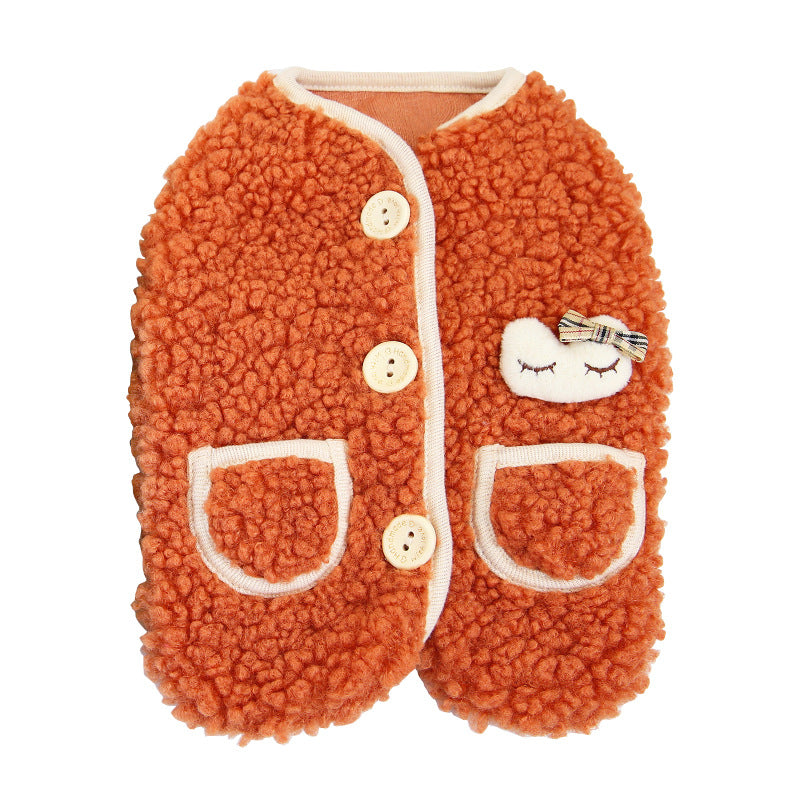 Autumn And Winter Fashion Pet Teddy Velvet Vest Cute