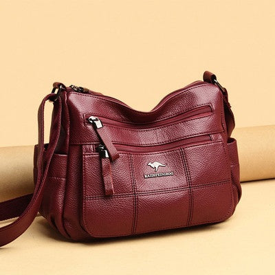 Real Leather Women's New Large Capacity Crossbody Bag