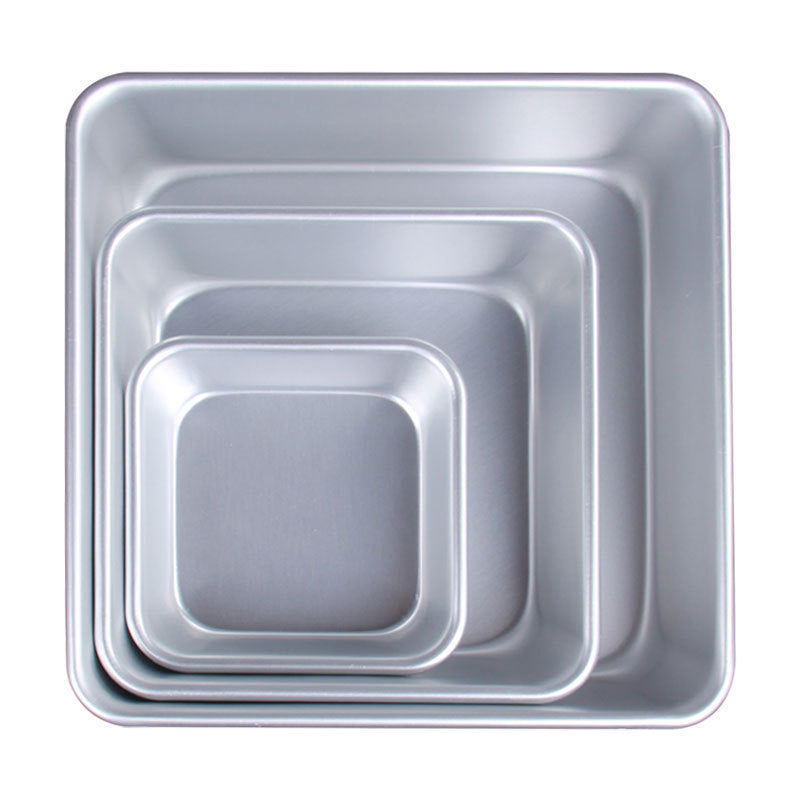 Molde cuadrado de aleación de aluminio para hornear pasteles