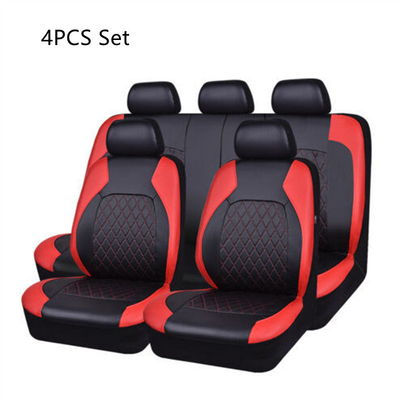 Artificial Leather Car Seat Cover Single Line Diamond Grid