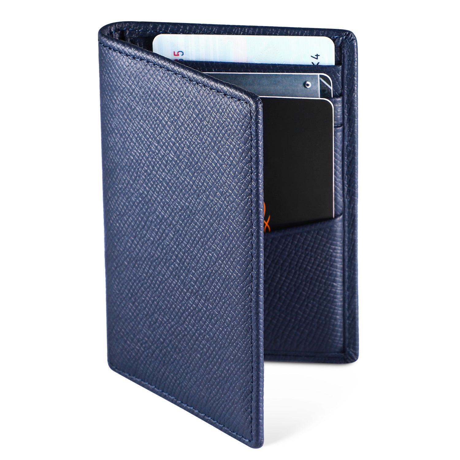 Genuine Leather Card Holder Cross-border Ultra-thin Multi-card-slot Card Clamp Portable Cow Leather Anti-theft Swiping Boutique Wallet