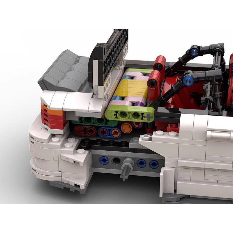 MOC Building Blocks Sports Car Racing Toy BMW E46 M3 Motorized Caravan