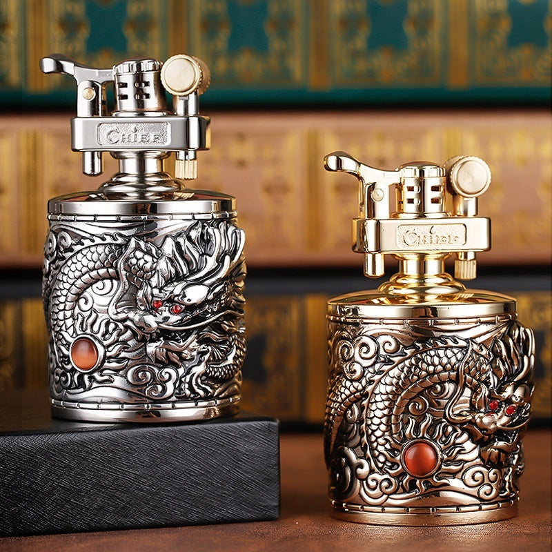 Leader Kerosene Lighter Flying Dragon Three-dimensional Relief Craft Ornaments
