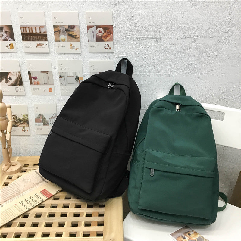Solid color nylon waterproof  backpack