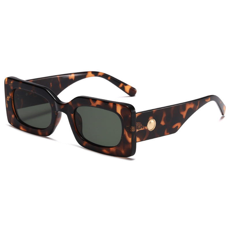 Retro Thick Square Brown Sunglasses
