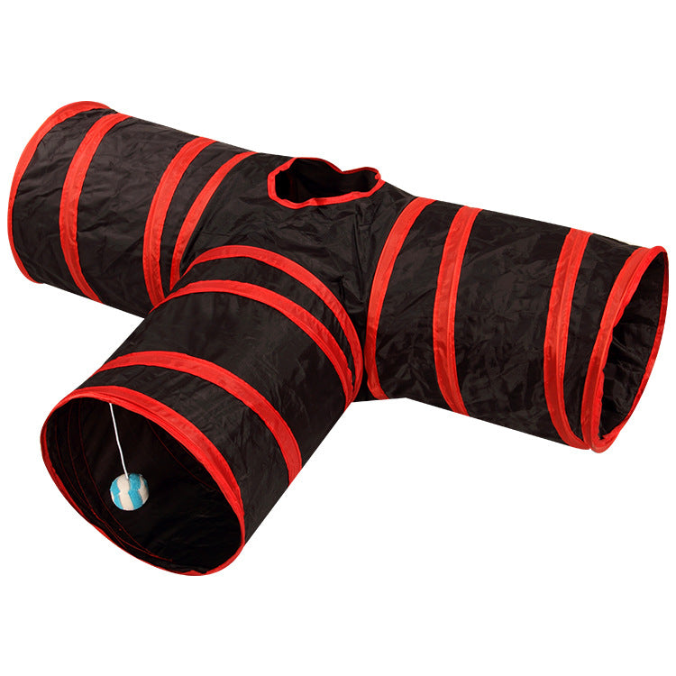 Tunnel pour animaux de compagnie pliable, tente pour chat et chien multi-voies, intérieur, 2 3 4 5 voies