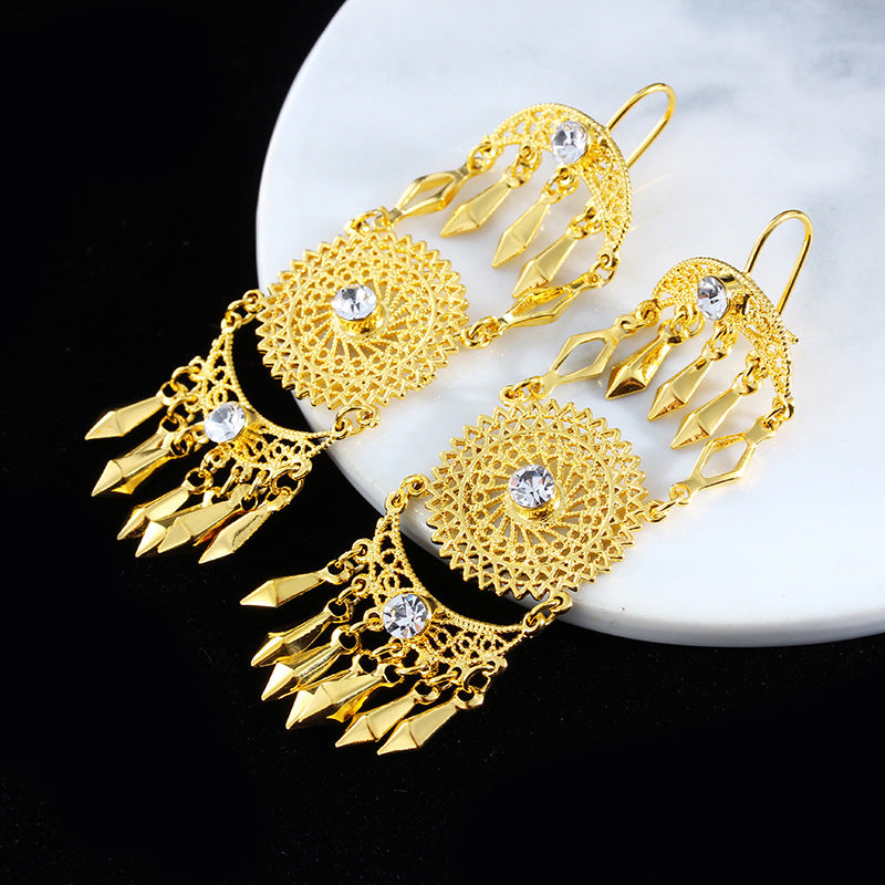 Exaggerated ethnic style earrings
