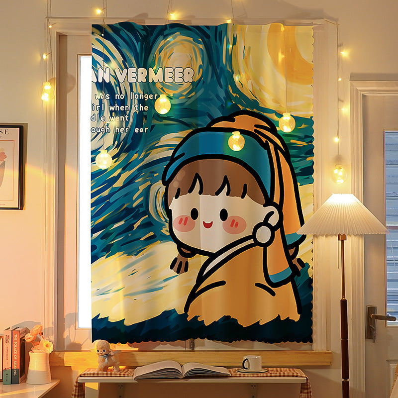 Printed Velcro Cabinet Curtain Cartoon Children's Room