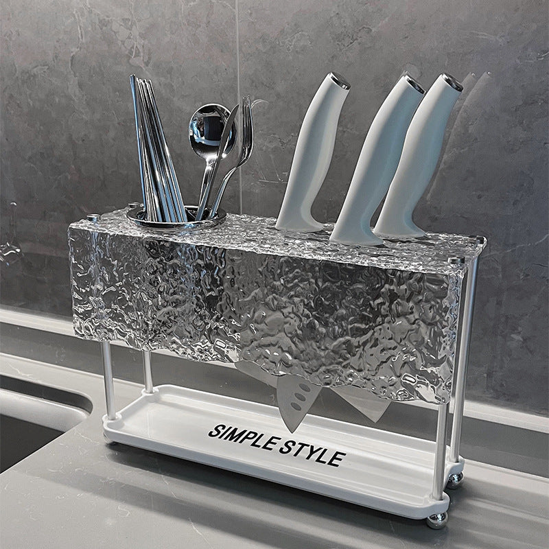 Acrylic Multifunctional Countertop Chopsticks And Knives Storage Rack