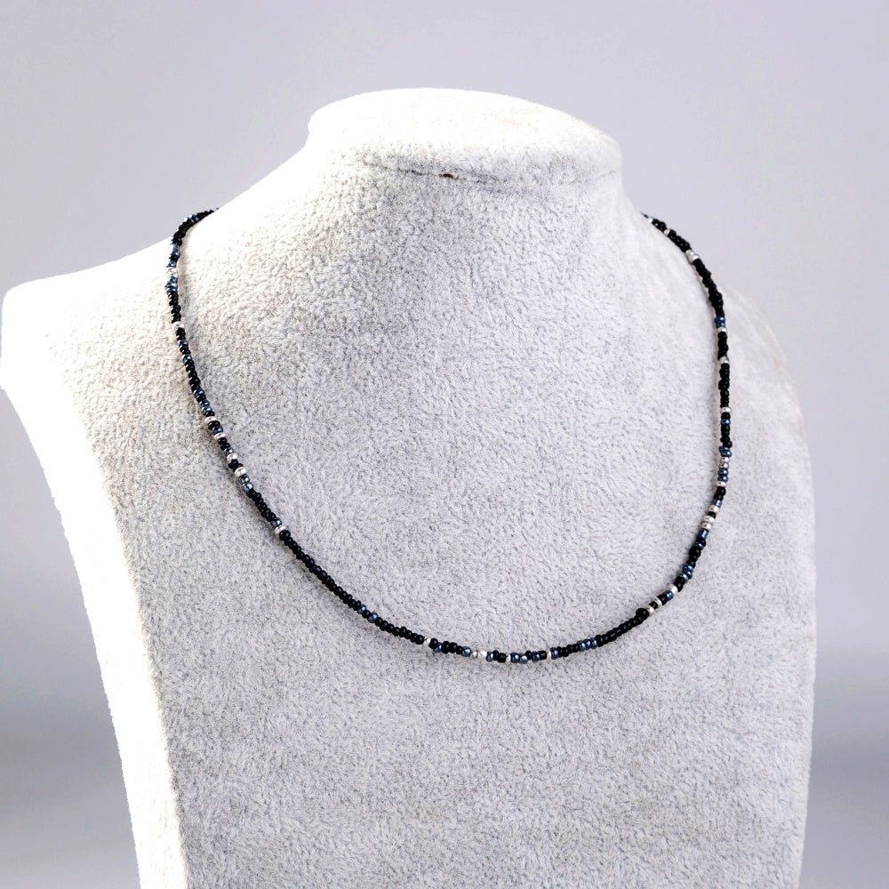 Bohemian color fresh simple beads woven with small flower necklace Choker necklace