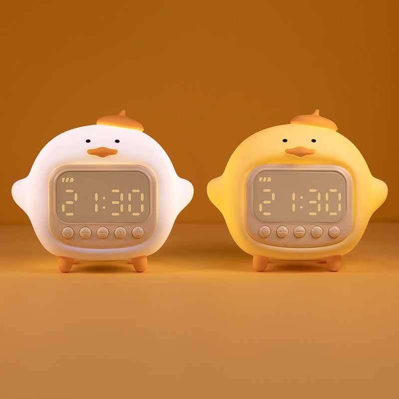 Smart Wake-up Hug Duck Alarm Clock Night Light
