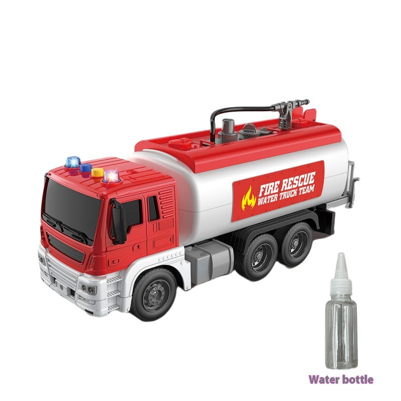 Aerial Ladder Fire Truck Toy Car Firemen Can Spray Water Recovery Vehicle