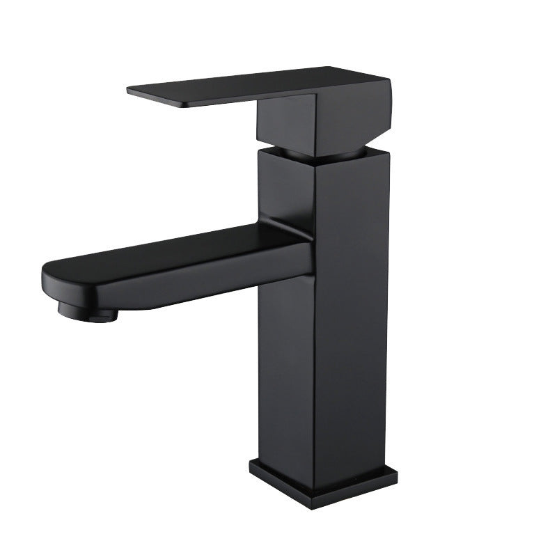 Table Basin Faucet Black Hot And Cold Square Household