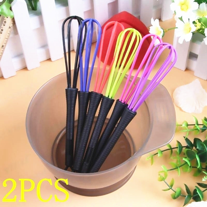New Random Color  Egg Whisk Rotary Balloon Flat Ste
