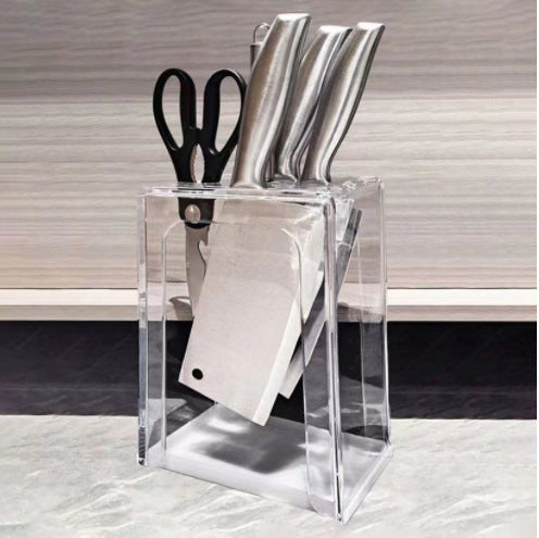 Acrylic Multifunctional Countertop Chopsticks And Knives Storage Rack