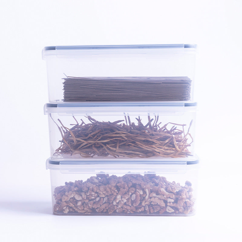 Refrigerator Plastic Noodle Storage Box With Cover Transparent Extension With Cover