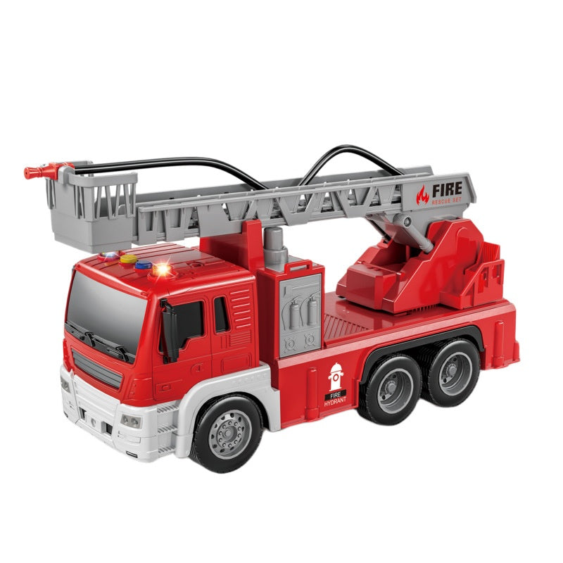Aerial Ladder Fire Truck Toy Car Firemen Can Spray Water Recovery Vehicle
