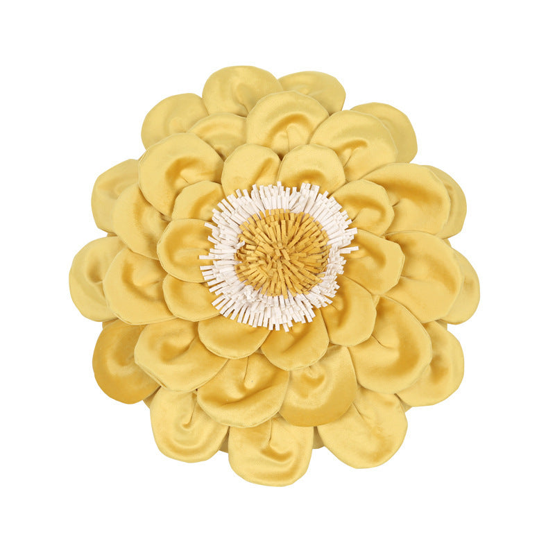 Flower Three-dimensional Embroidered Flannel Pillowcase