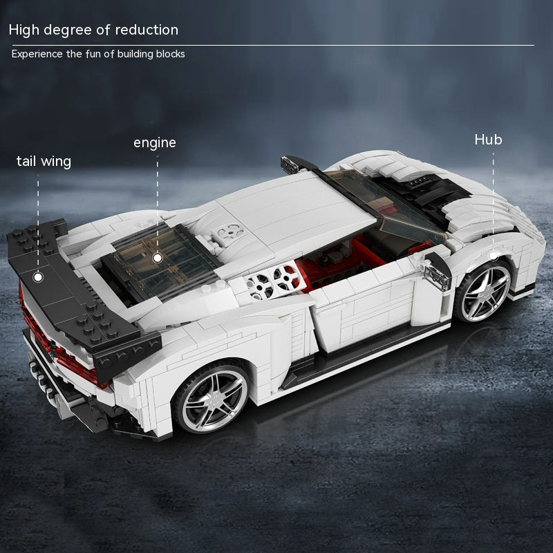 Commemorative Sports Car Variety Creative Series Technology Machinery Assembled Building Block Toys Model
